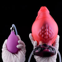 5.51in Fantasy Odd Silicone Soft Inflatable Spraying Water Dildo For Clit