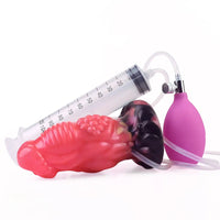 5.51in Fantasy Odd Silicone Soft Inflatable Spraying Water Dildo For Clit