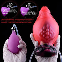 5.51in Fantasy Odd Silicone Soft Inflatable Spraying Water Dildo For Clit