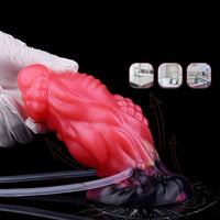 5.51in Fantasy Odd Silicone Soft Inflatable Spraying Water Dildo For Clit