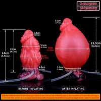 5.51in Fantasy Odd Silicone Soft Inflatable Spraying Water Dildo For Clit