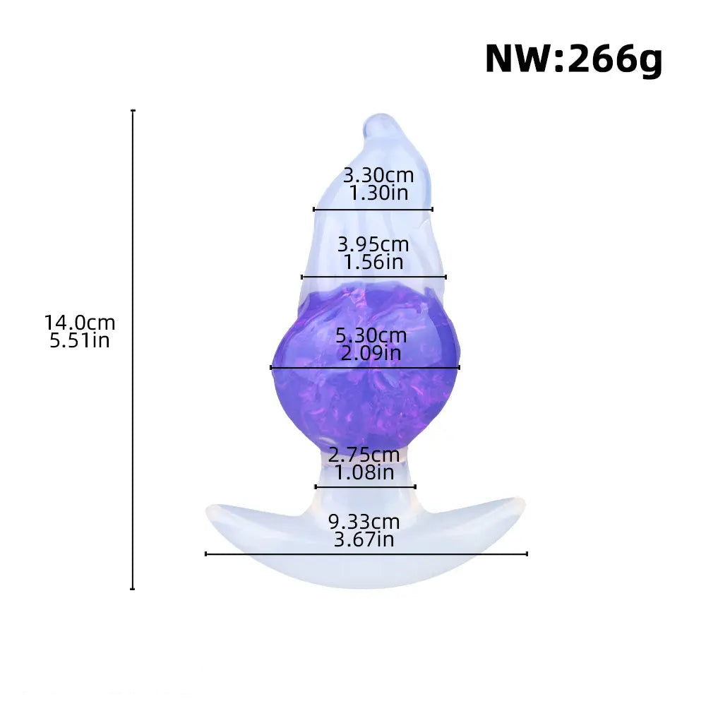 5.51in Luminous Silicone Anal Beads Dildo Anal Sex Toy For Women