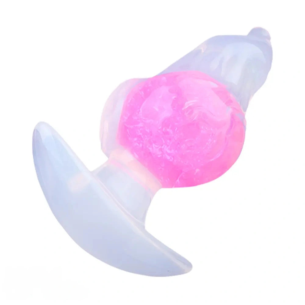 5.51in Luminous Silicone Anal Beads Dildo Anal Sex Toy For Women