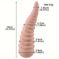 5.51in Portable Small Octopus Tentacle Soft Silicone G-Spot Anal Dildo