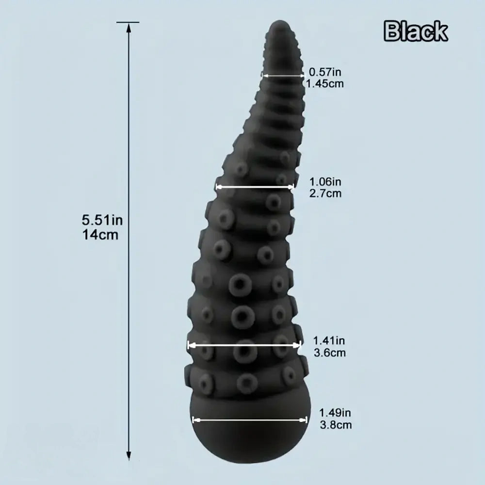 5.51in Portable Small Octopus Tentacle Soft Silicone G-Spot Anal Dildo