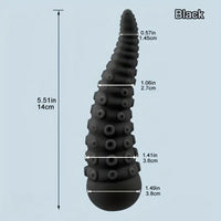 5.51in Portable Small Octopus Tentacle Soft Silicone G-Spot Anal Dildo
