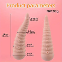 5.51in Portable Small Octopus Tentacle Soft Silicone G-Spot Anal Dildo