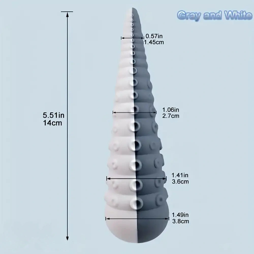 5.51in Portable Small Octopus Tentacle Soft Silicone G-Spot Anal Dildo