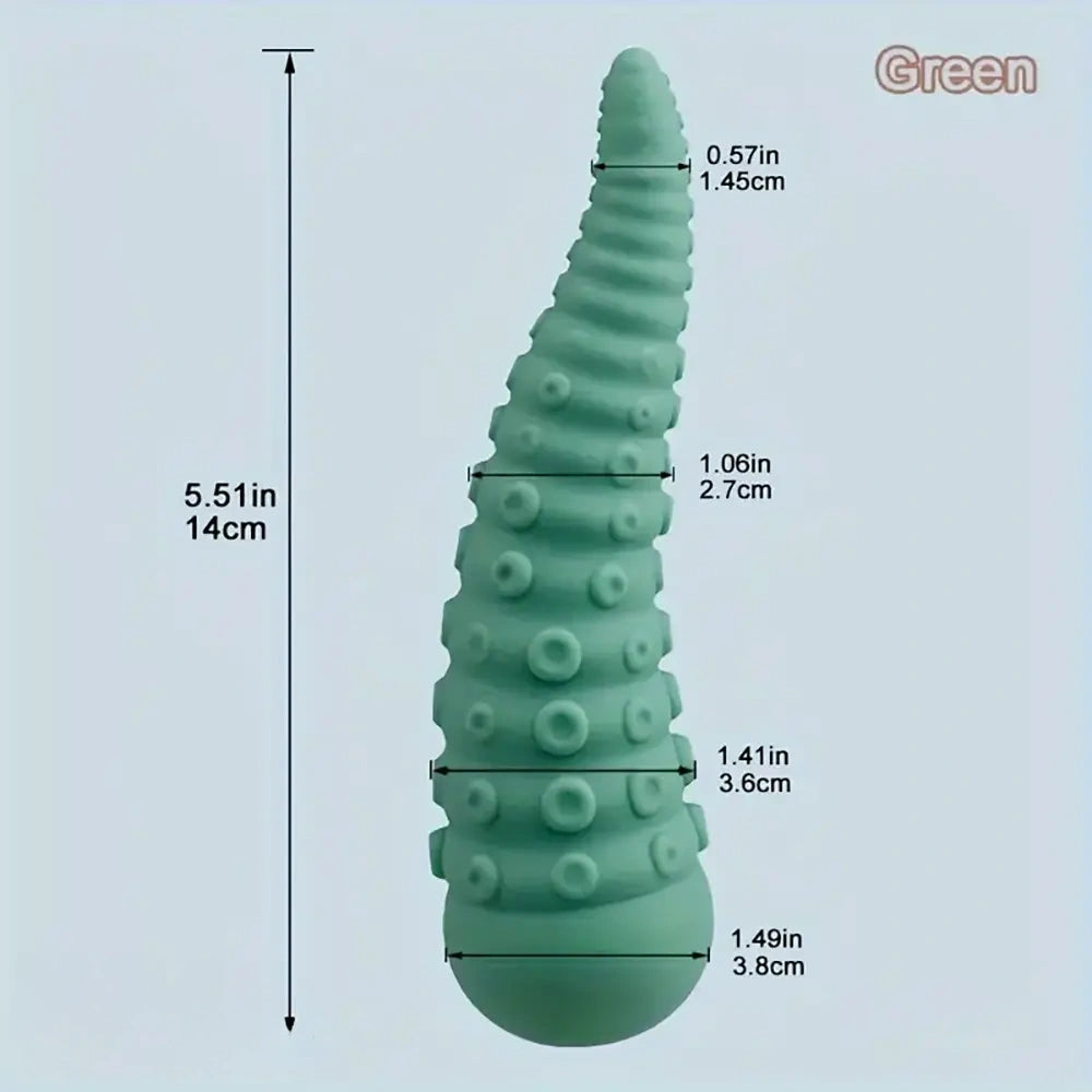 5.51in Portable Small Octopus Tentacle Soft Silicone G-Spot Anal Dildo