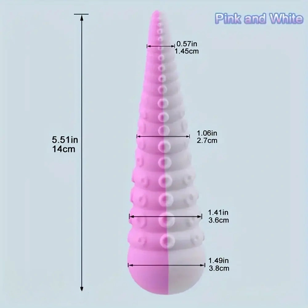 5.51in Portable Small Octopus Tentacle Soft Silicone G-Spot Anal Dildo