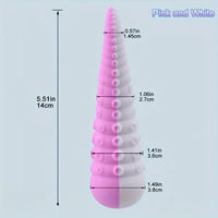 5.51in Portable Small Octopus Tentacle Soft Silicone G-Spot Anal Dildo