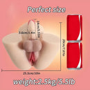 5.51in Premium Real Silicone Soft Dildo With Sex Doll Torso Testicles