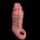 5.51in Realistic Skin Feel Silicone Flexible Hollow Dildo Cock Sleeve