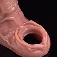 5.51in Realistic Skin Feel Silicone Flexible Hollow Dildo Cock Sleeve