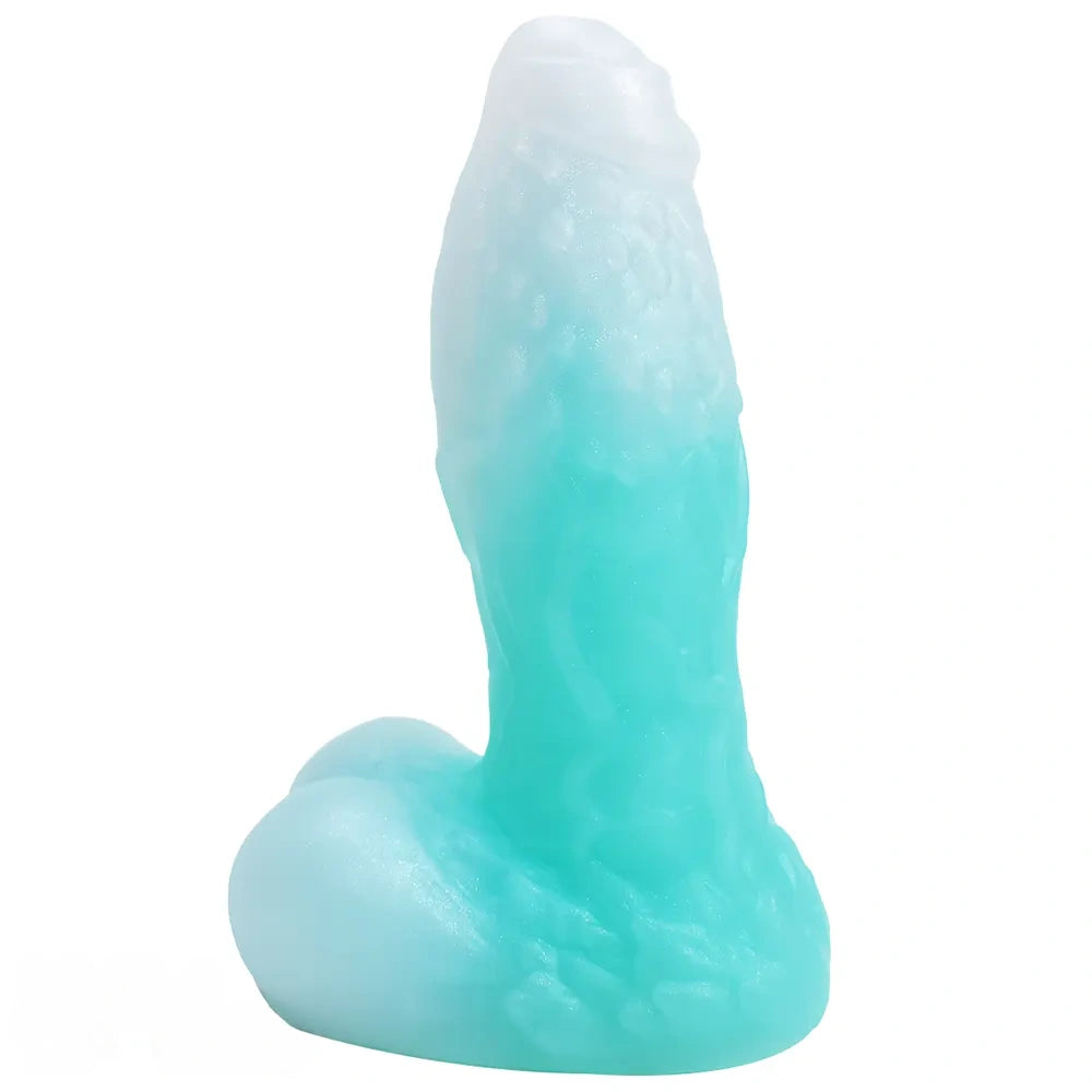 5.51in Silicone Uncut Luminous Monster Soft Dildo For Women Men Sex