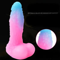 5.51in Silicone Uncut Luminous Monster Soft Dildo For Women Men Sex