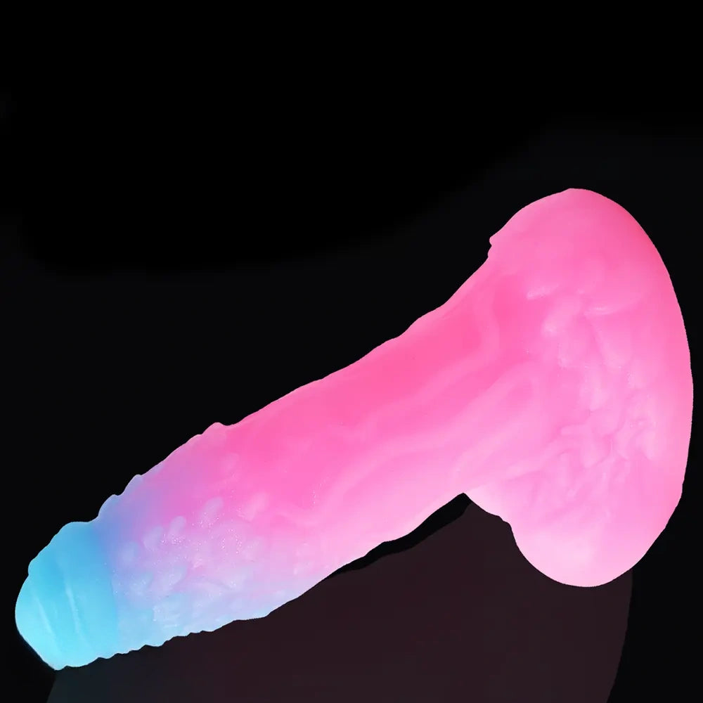 5.51in Silicone Uncut Luminous Monster Soft Dildo For Women Men Sex