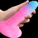 5.51in Silicone Uncut Luminous Monster Soft Dildo For Women Men Sex