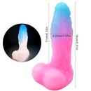 5.51in Silicone Uncut Luminous Monster Soft Dildo For Women Men Sex