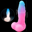 5.51in Silicone Uncut Luminous Monster Soft Dildo For Women Men Sex