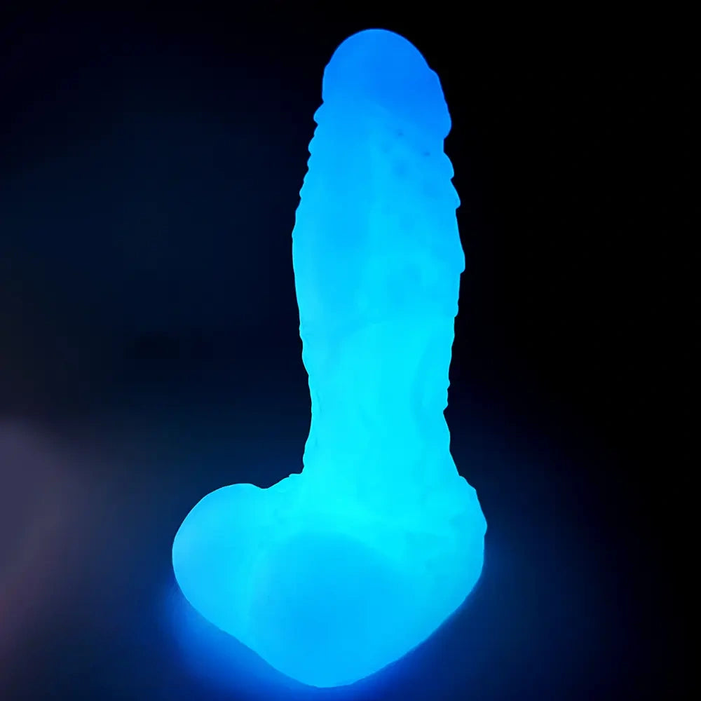 5.51in Silicone Uncut Luminous Monster Soft Dildo For Women Men Sex