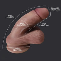 5.51in Soft Silicone Small Curved Lifelike Dildo For Female Vaginal Sex