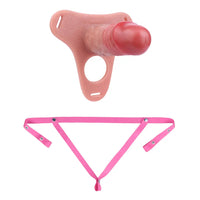 5.51in Strap on Hollow Silicone Cock Cage Dildo For Chastity Cock Sleeve