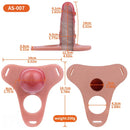 5.51in Strap on Hollow Silicone Cock Cage Dildo For Chastity Cock Sleeve