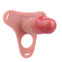 5.51in Strap on Hollow Silicone Cock Cage Dildo For Chastity Cock Sleeve