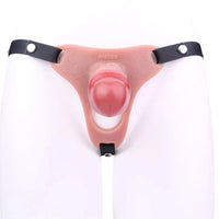 5.51in Strap on Hollow Silicone Cock Cage Dildo For Chastity Cock Sleeve