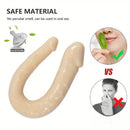 5.51in U-shaped Double Headed Penis Real Dildo For G-Spot Stimulation