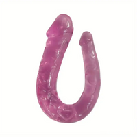 5.51in U-shaped Double Headed Penis Real Dildo For G-Spot Stimulation