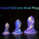 5.52in 7.48in 9.05in Stone Ball Anal Plug Silicone Prostate Massager