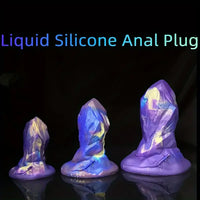 5.52in 7.48in 9.05in Stone Ball Anal Plug Silicone Prostate Massager