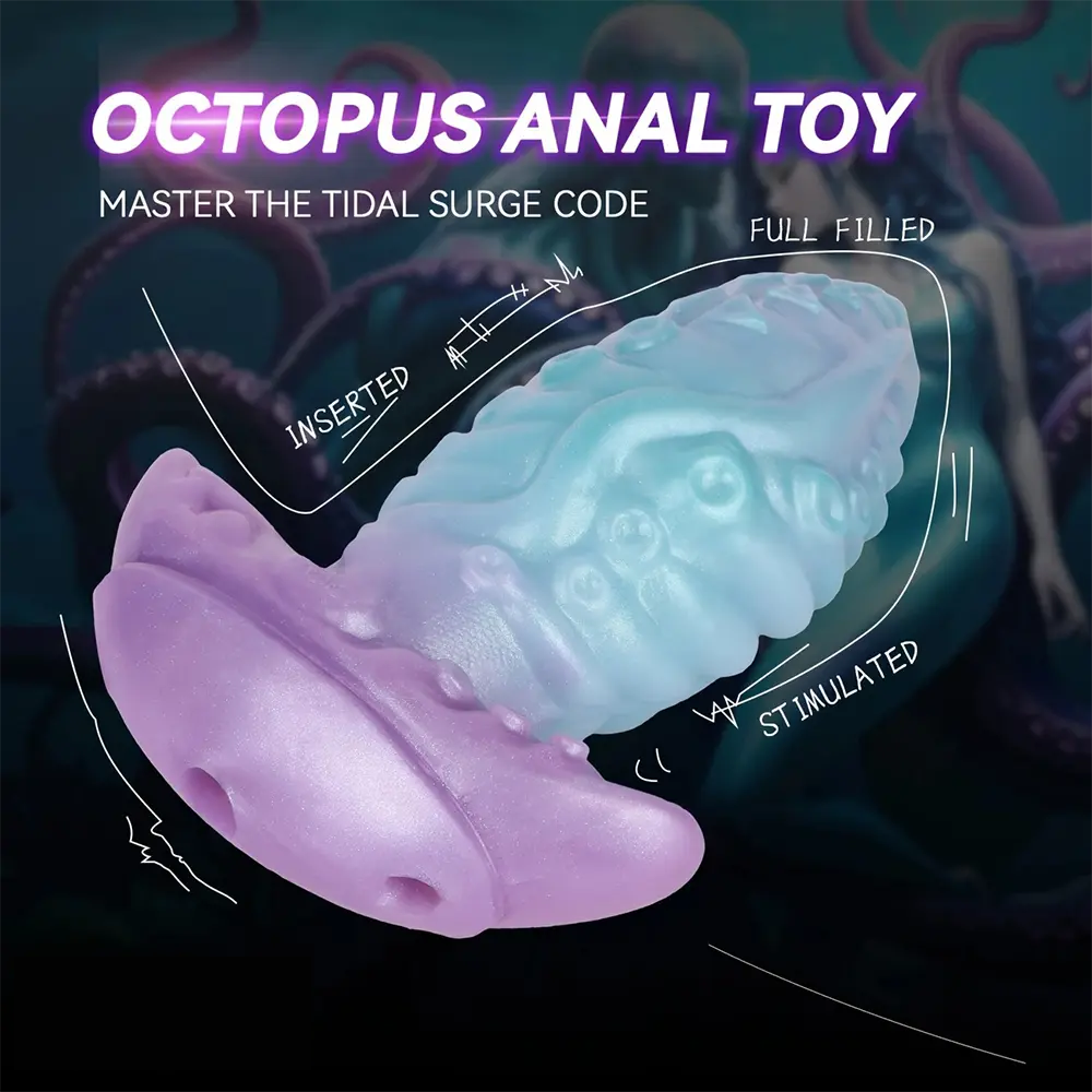 5.55in 7.28in 9.05in Animal Octopus Tentacle Wearable Strap on Dildo