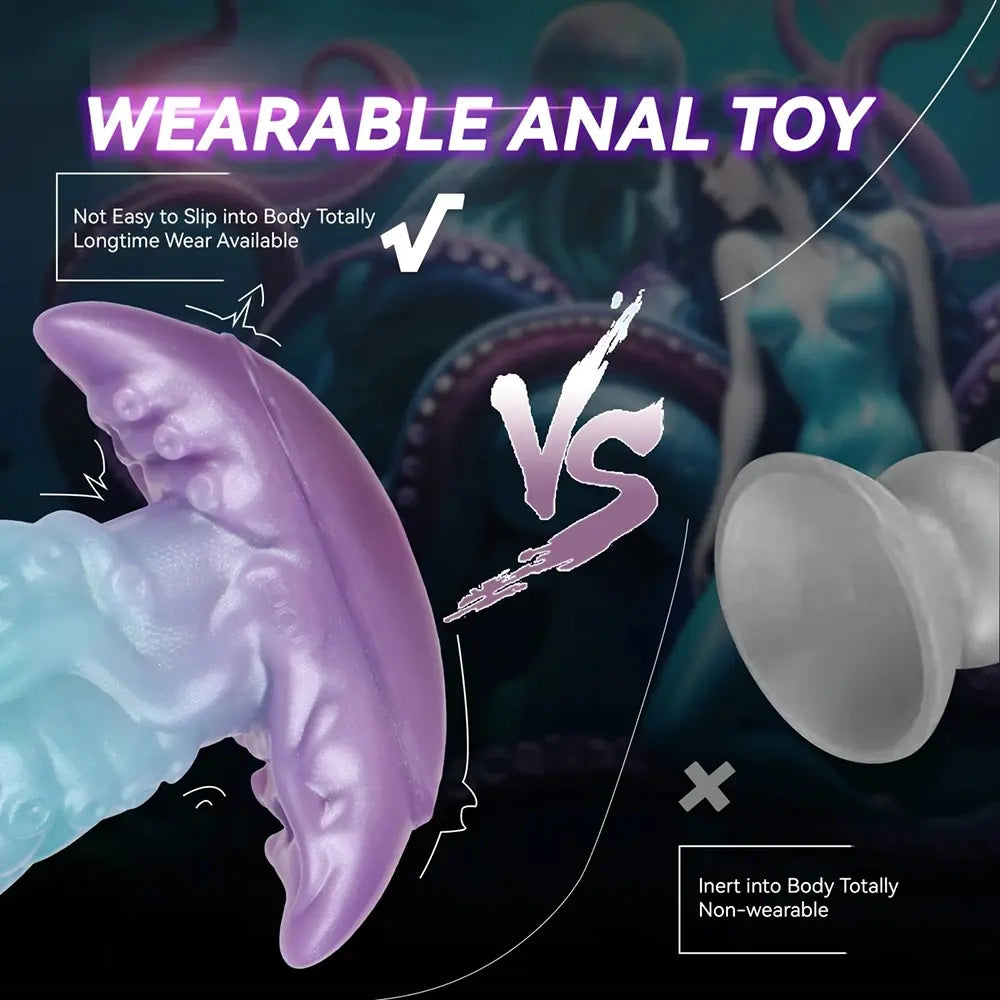 5.55in 7.28in 9.05in Animal Octopus Tentacle Wearable Strap on Dildo