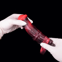 5.58in 7.17in Silicone Horse Cock Sleeve Cock Ring Hollow Vibrating Dildo