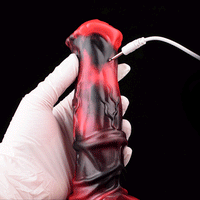 5.58in 7.17in Silicone Horse Cock Sleeve Cock Ring Hollow Vibrating Dildo