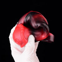 5.58in 7.17in Silicone Horse Cock Sleeve Cock Ring Hollow Vibrating Dildo