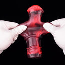 5.58in 7.17in Silicone Horse Cock Sleeve Cock Ring Hollow Vibrating Dildo