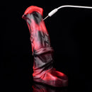 5.58in 7.17in Silicone Horse Cock Sleeve Cock Ring Hollow Vibrating Dildo
