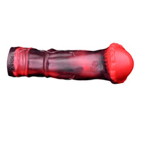 5.58in 7.17in Silicone Horse Cock Sleeve Cock Ring Hollow Vibrating Dildo