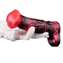 5.58in 7.17in Silicone Horse Cock Sleeve Cock Ring Hollow Vibrating Dildo