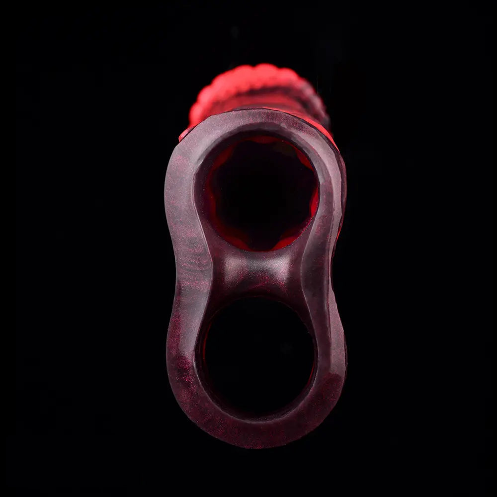 5.58in 7.17in Silicone Horse Cock Sleeve Cock Ring Hollow Vibrating Dildo