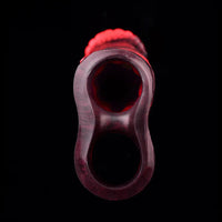5.58in 7.17in Silicone Horse Cock Sleeve Cock Ring Hollow Vibrating Dildo
