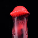 5.58in 7.17in Silicone Horse Cock Sleeve Cock Ring Hollow Vibrating Dildo