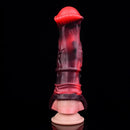 5.58in 7.17in Silicone Horse Cock Sleeve Cock Ring Hollow Vibrating Dildo