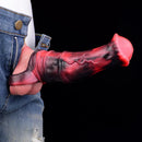 5.58in 7.17in Silicone Horse Cock Sleeve Cock Ring Hollow Vibrating Dildo