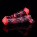 5.58in 7.17in Silicone Horse Cock Sleeve Cock Ring Hollow Vibrating Dildo