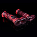 5.58in 7.17in Silicone Horse Cock Sleeve Cock Ring Hollow Vibrating Dildo